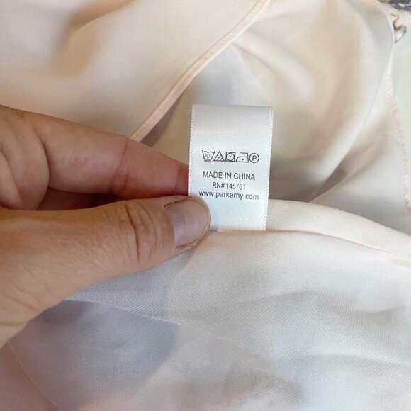 Parker Womens Cold Shoulder Shift Cocktail Mini Dress Multi XS Lined Printed NWT - Picture 10 of 11